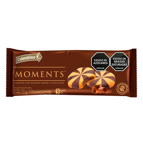 GALLETA MOMENTS 135G RELLENAS CHOCOLATE